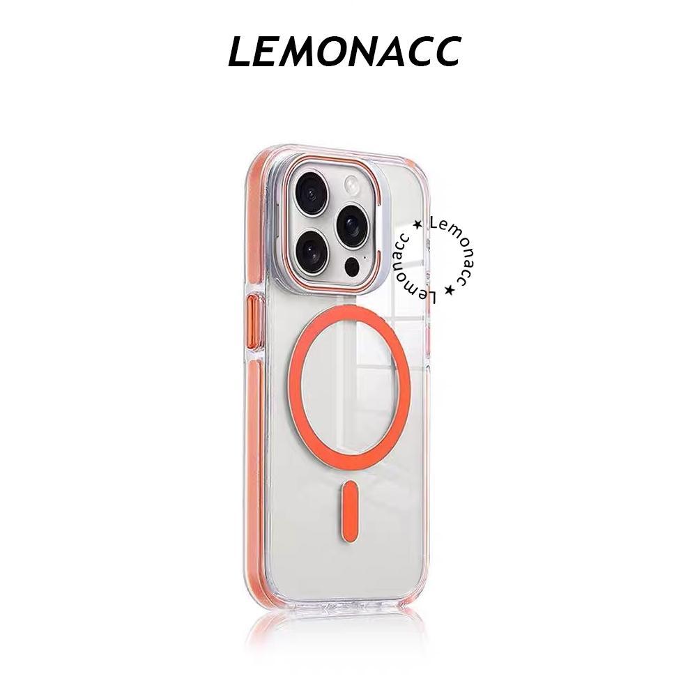 cuci gudang mum case iphone with standable camera - crystal clear magnetic magsafe hardcase / casing