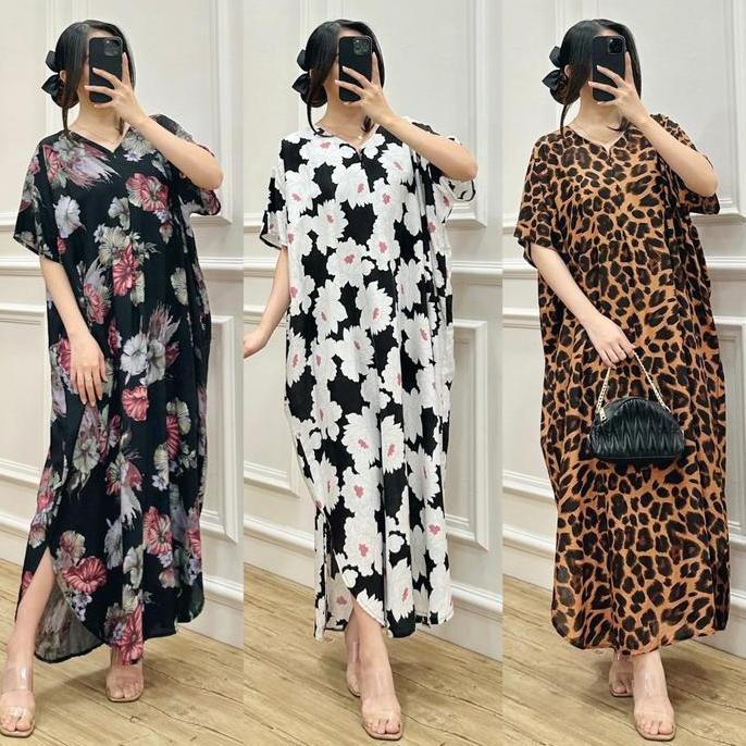 Bw_hanapi - Amariel Betty Big Size Dress Daster Jumbo Panjang Nyaman Bumil Busui Friendly - Katun Ra