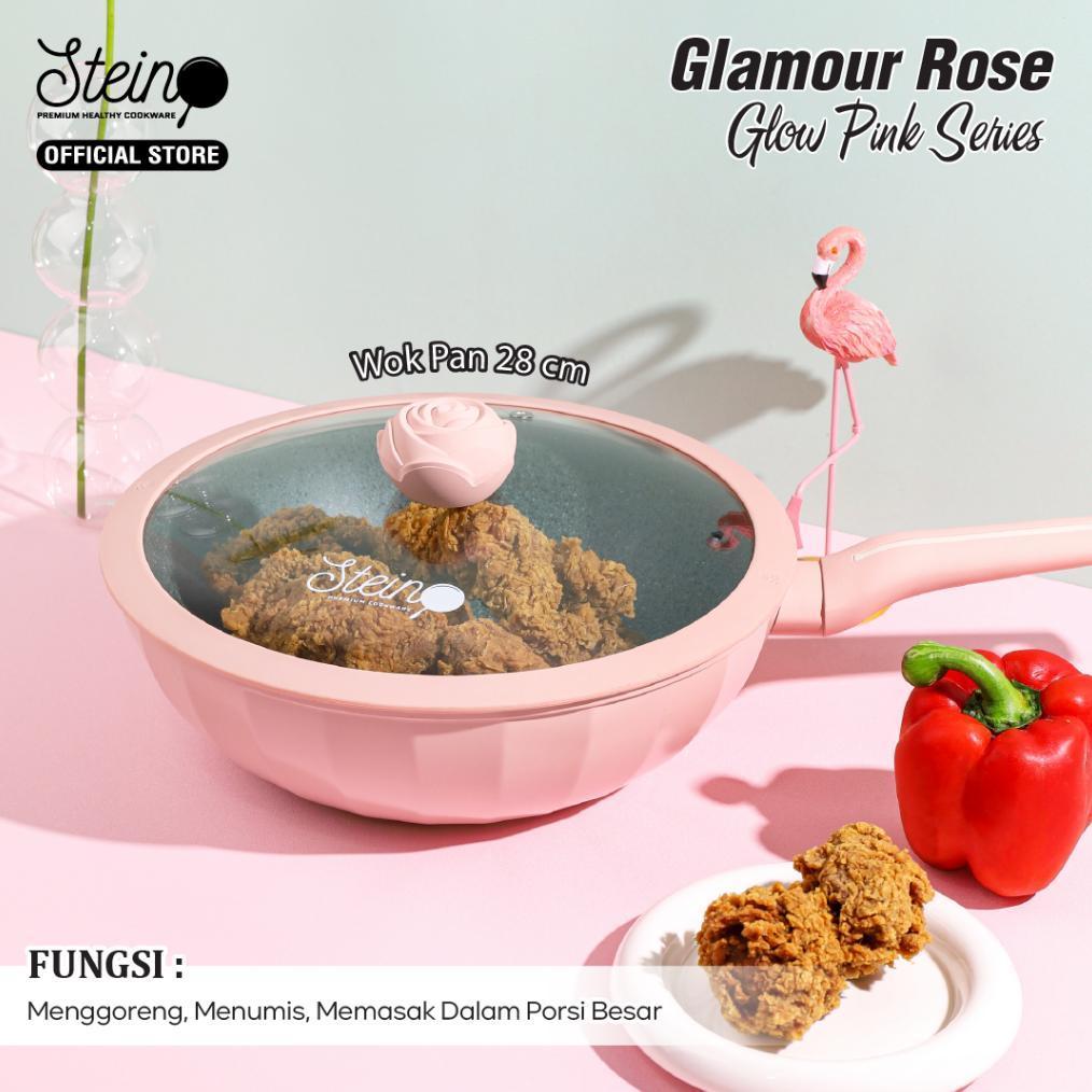 STEIN Rose Wok 28cm | Anti-Lengket | Granite German Coating Wok 28cm