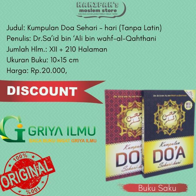 Buku Saku Kumpulan Doa Sehari Hari ( Hisnul Muslim) Tanpa Lafazh Latin