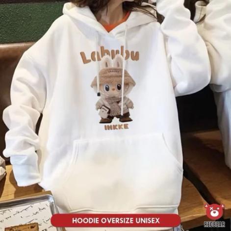NEW DEALS HOODIE LUCU GAMBAR BONEKA LABUBU UNISEX PRIA WANITA OVERSIZE - SWEATER HOODIE LUCU OVERSIZ