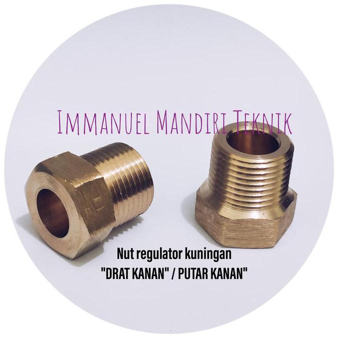 Nut Regulator Drat Kanan / Baut Tabung Regulator Oksigen Drat Kanan Hemat