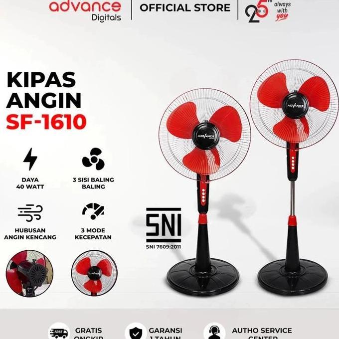 BOUNCEZZ - ADVANCE KIPAS ANGIN SF-16A KIPAS BERDIRI/ADVANCE KIPAS ANGIN BERDIRI 16 INCH - SF1610
