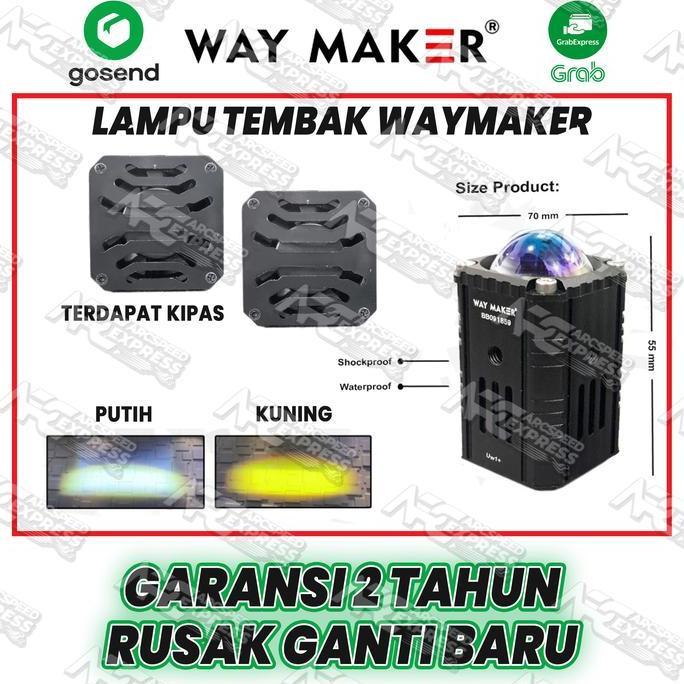 Lampu Fog Lamp LED Sorot Tembak Mini Foglamp Kabut Waymaker Way Maker
