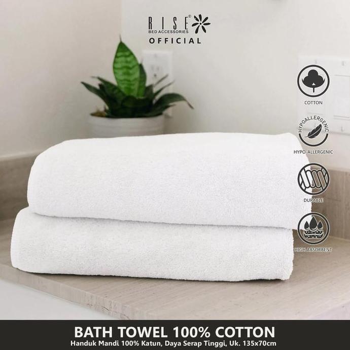 Handuk Katun Polos Putih Hotel