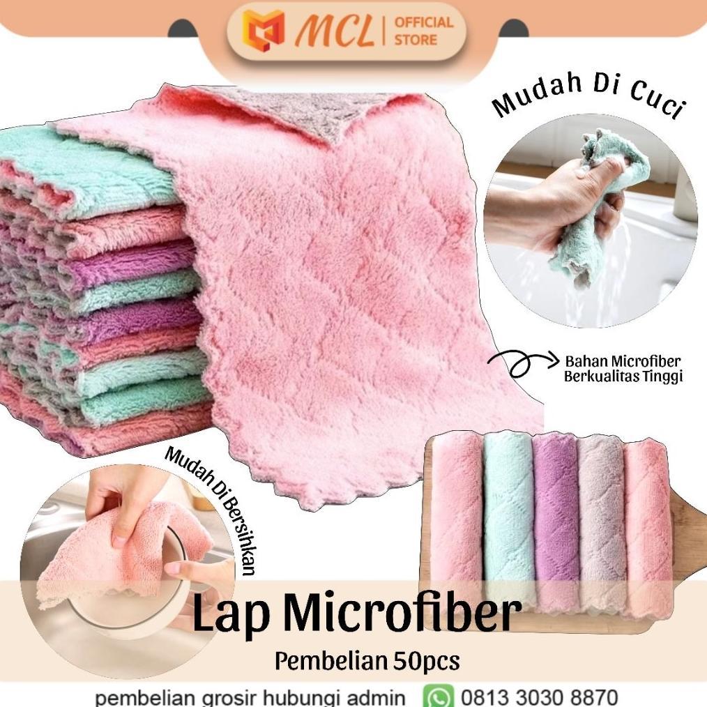 HOT SALE MCL | PUSAT GROSIR | 12-50 Pcs - Lap Microfiber | Lap Kain Microfiber | Serbet Dapur | Lap 