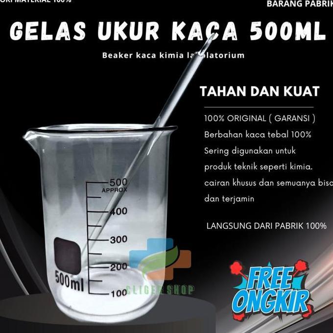 New- Gelas Ukur Kaca / Gelas Takar Kaca 500 Ml