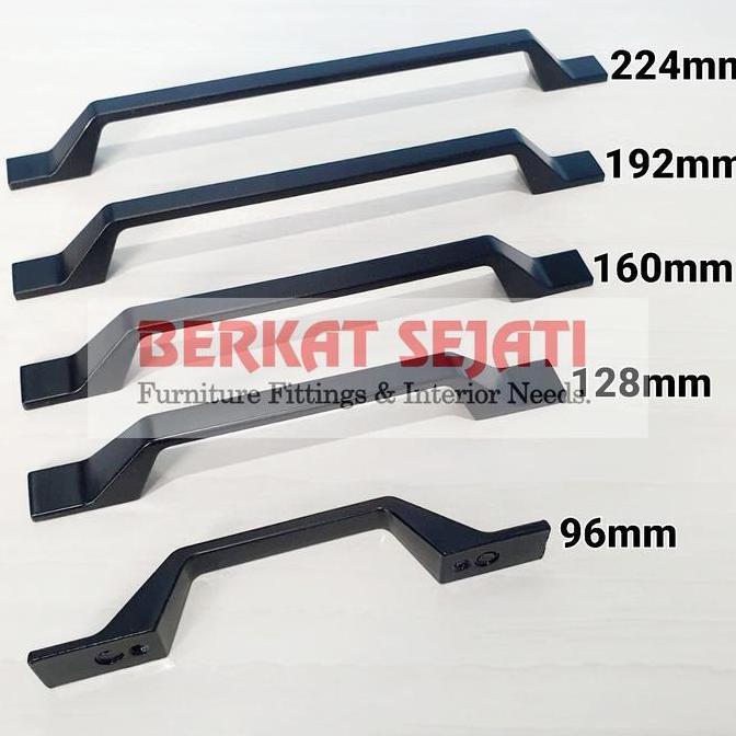 Handle Tarikan Laci Pintu Lemari Kitchen Minimalis HITAM 7002 160mm