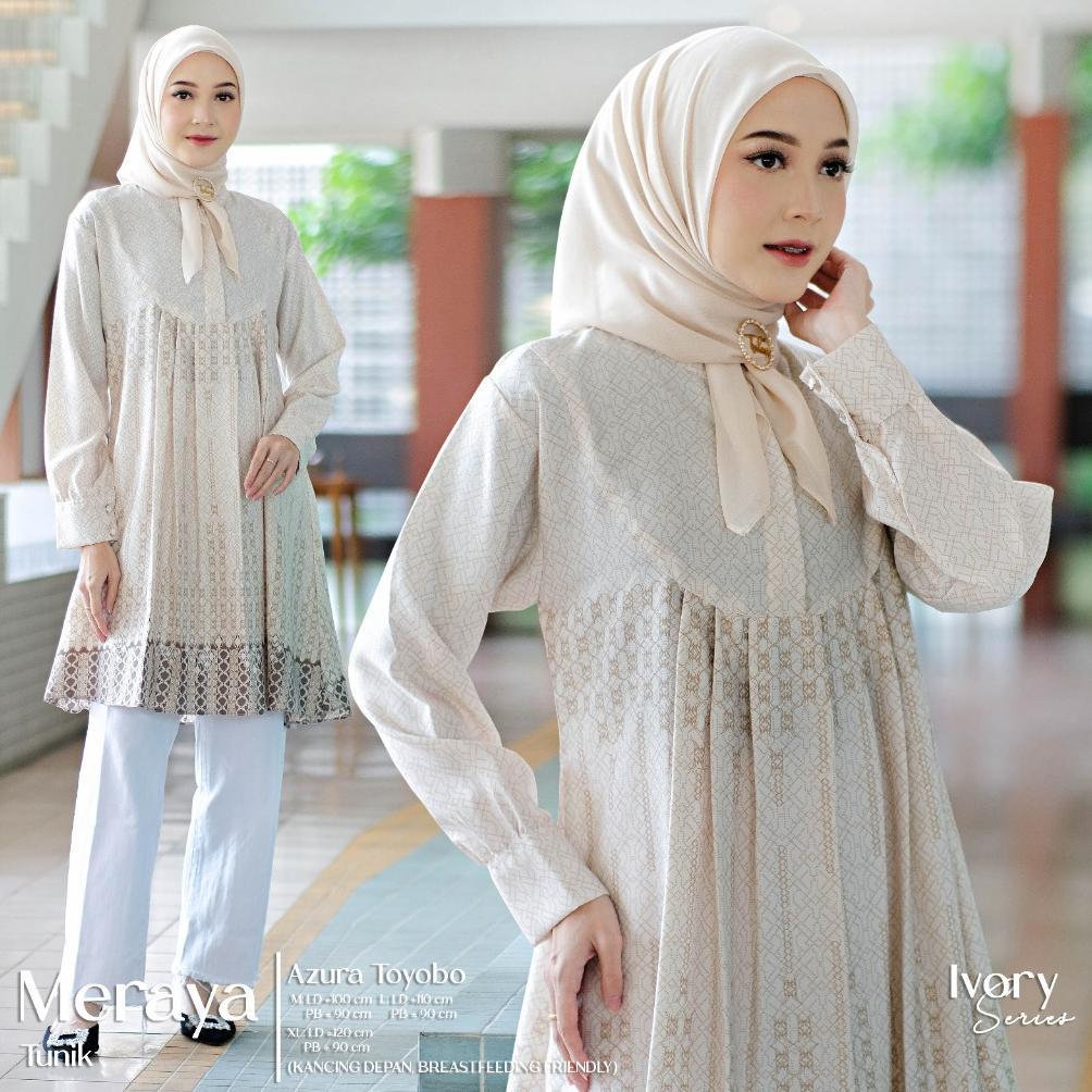 Fast Delivery Setulus Signature Meraya Tunik Atasan Wanita Azura Toyobo Motif Batik