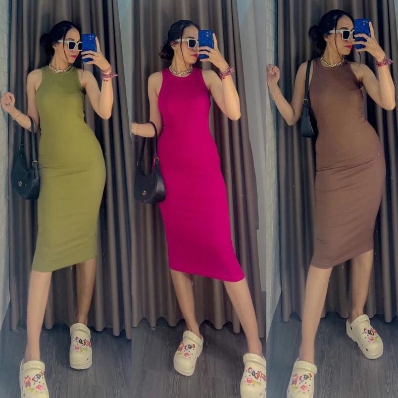 VIA DRESS BODYCON - DRESS RIB PREMIUM - BODYCON DRESS FIT BODY - INNER DRESS RIB