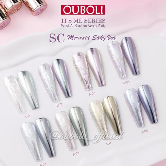 OUBOLI IT'S ME SET TYPE "SC" 8 COLOR CHROME - Magic Chrome Pen Powder for Gel Nail Art