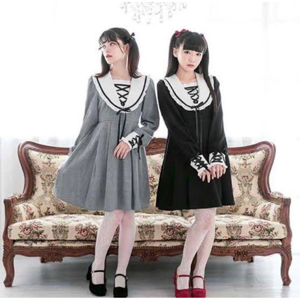 Kawaii Lolita Dress Black Gothic Style