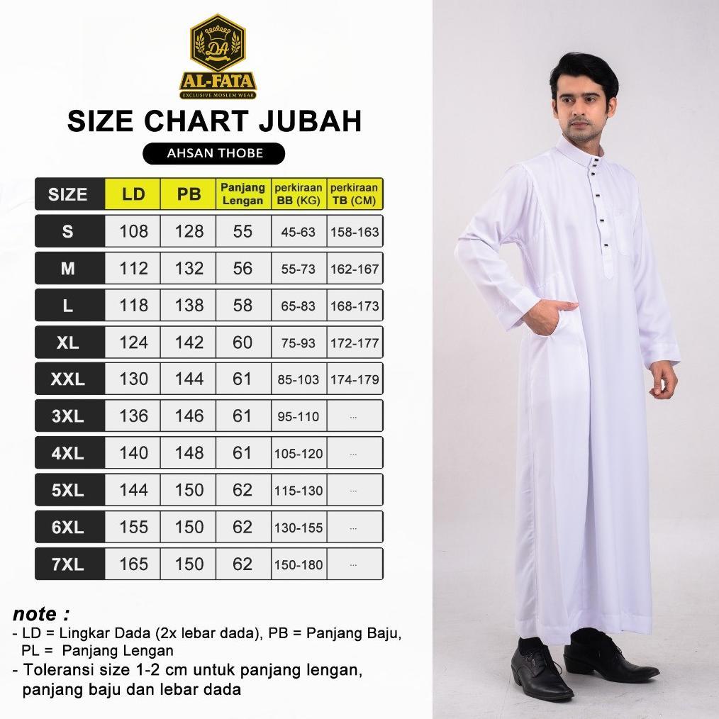 HOT SALE ALFATTA | BAJU JUBAH SAUDI PRIA LENGAN PANJANG POLOS NON-MANSET TYPE KANCING SNAP PREMIUM D