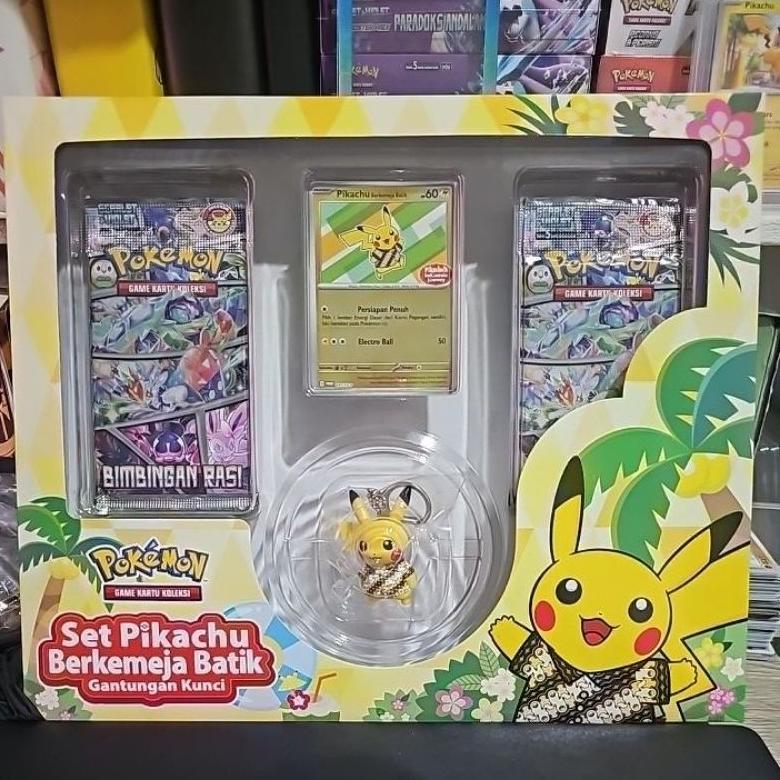 Discount Set Pikachu Berkemeja Batik Original Box Bundle Pokemon Tcg Kartu Indonesia