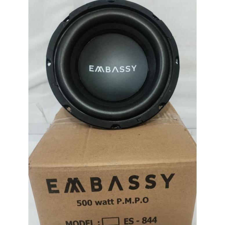 subwoofer embassy 8 inch es-844 subwoofer 8" dauble coil 4 ohm