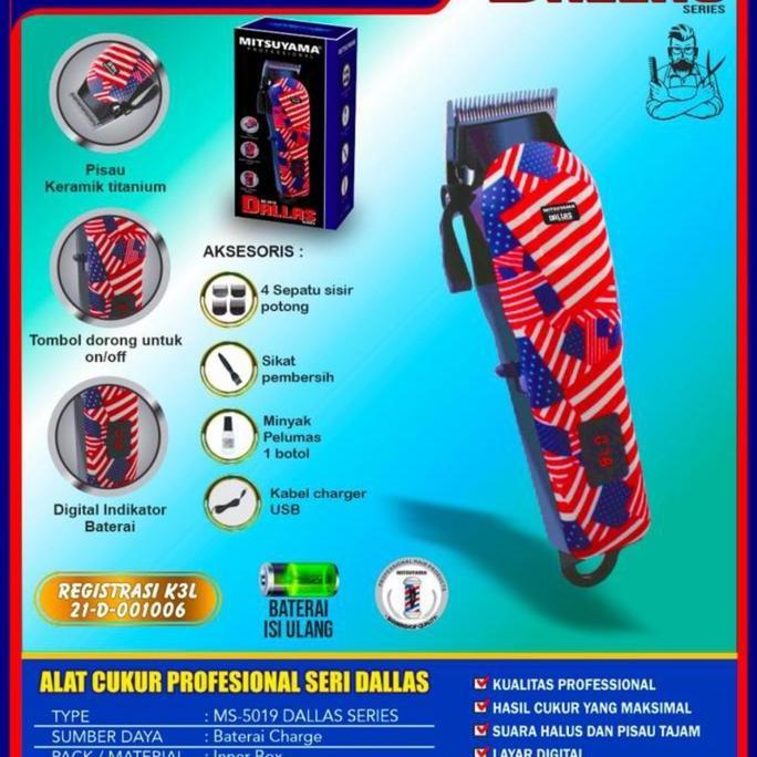 Ready Alat Cukur Mitsuyama Alat Potong Rambut Ms 5024 murah