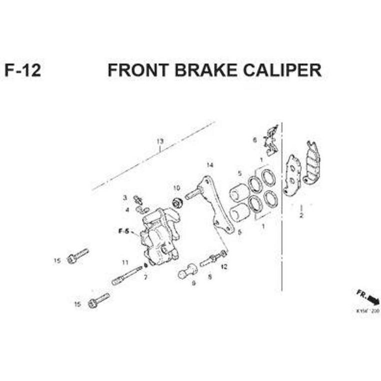 Caliper Depan Sub Assy R FR New CBR 150R K45G CBR150R K45A 45250KYE902