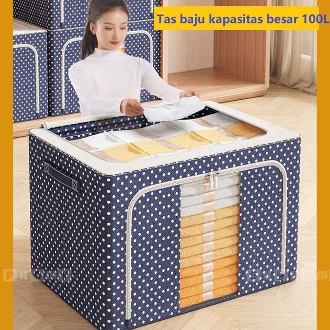 22L/72L/100L Box baju / box pakaian serbaguna / tempat penyimpanan baju/ tempat baju lipat/tas baju/