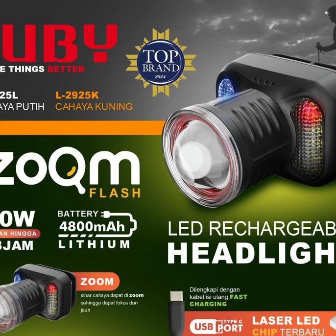 Ready Senter Kepala Sensor LUBY L-2882 / Headlamp Luby 10Watt murah