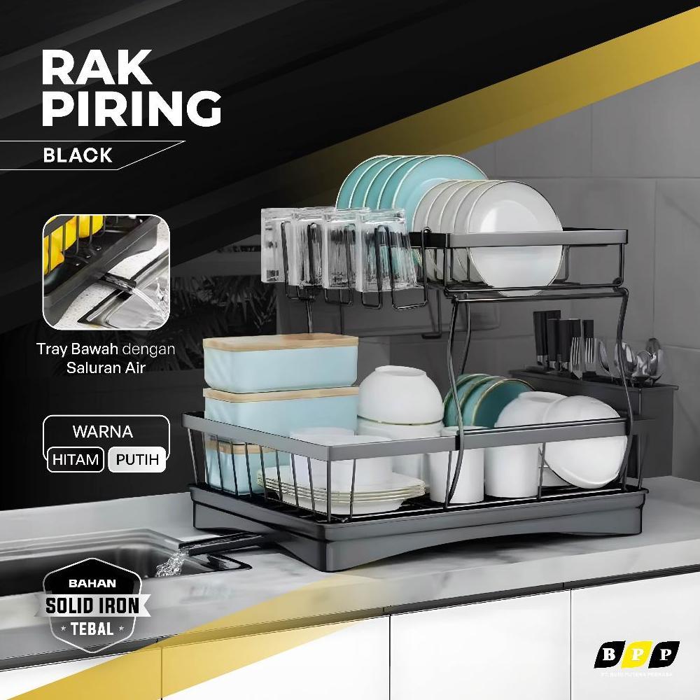 Rak Tirisan Piring Sendok Susun Dapur | Rak Dapur Tirisan Piring Sendok Rak Wastafel Tirisan Piring