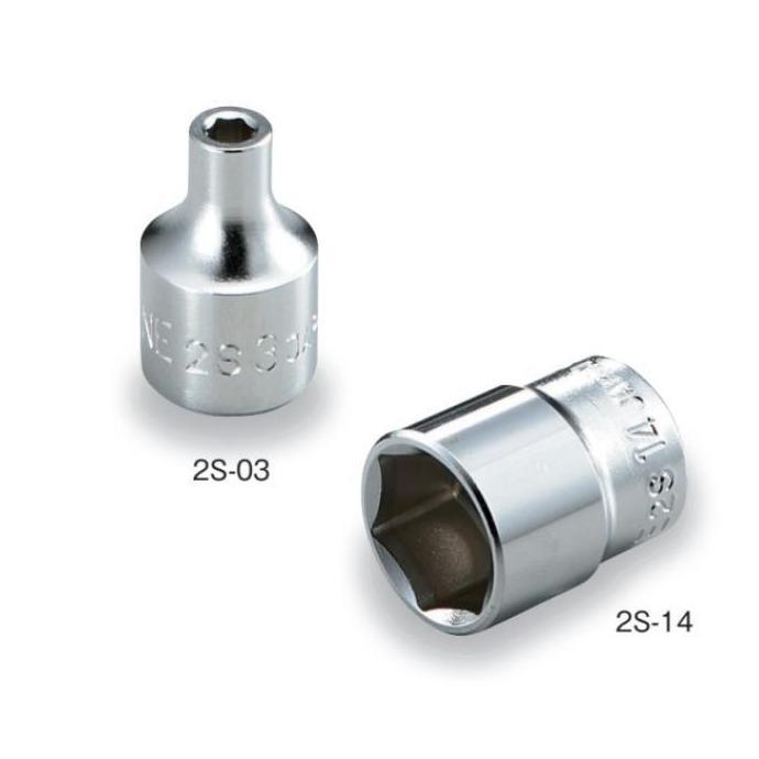 PYON TONE Socket 6pt. Type 2S-12 ; inch 12mm Produk Jepang (Kunci Shock)