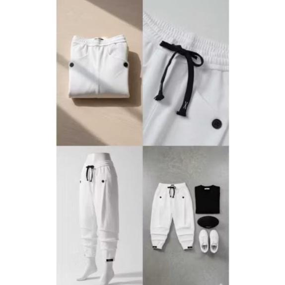 NEW Celana Jogger Pria Wanita Celana Olahraga Jogger Pants Trendy Putih Polos Terbaru  JUMBO TERMURA