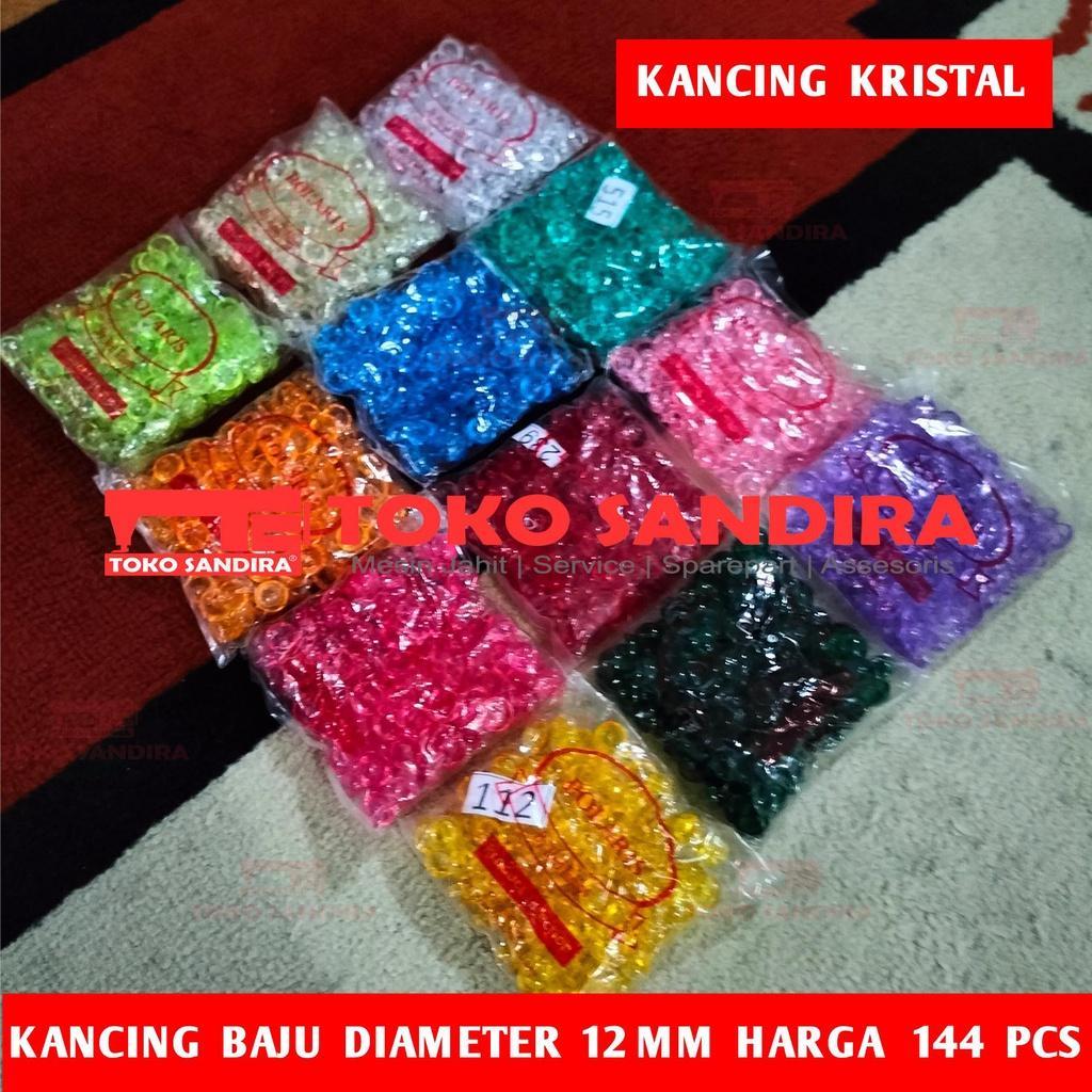 144 Pcs Kancing Jamur Kristal 12 Mm/Kancing Kristal/Kancing Baju/Kancing Murah/Kancing Baju Murah