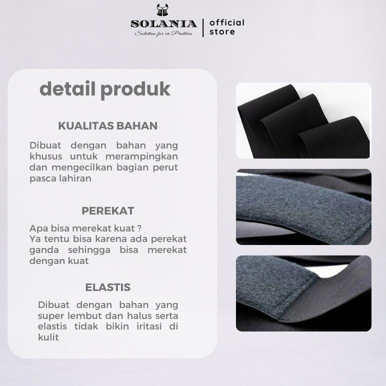 PROMO SOLANIA Korset Pelangsing Perut Buncit Ibu Melahirkan Setelah Cesar Normal Stagen Lilit Solani