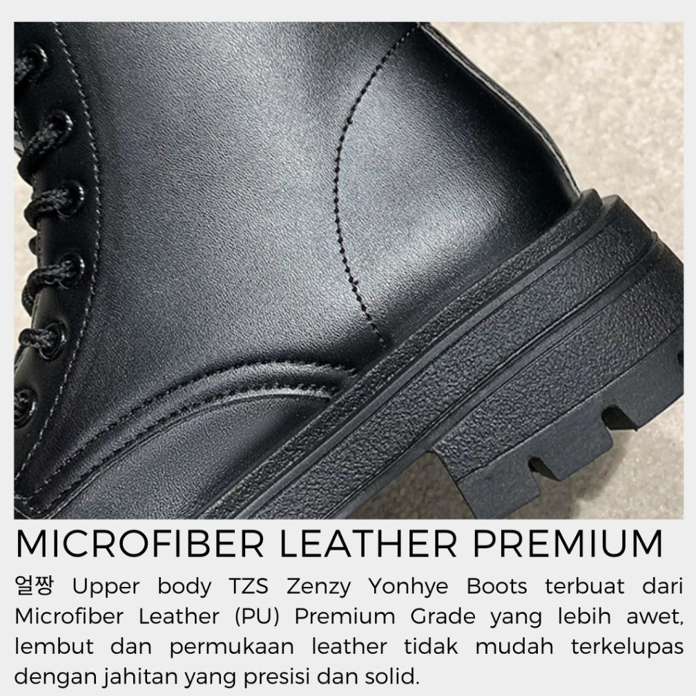 CUCI GUDANG TZS Zenzy Yonhye Boots - Sepatu Boots Hitam - Sepatu Boots Cewek - Boots Fashion Wanita