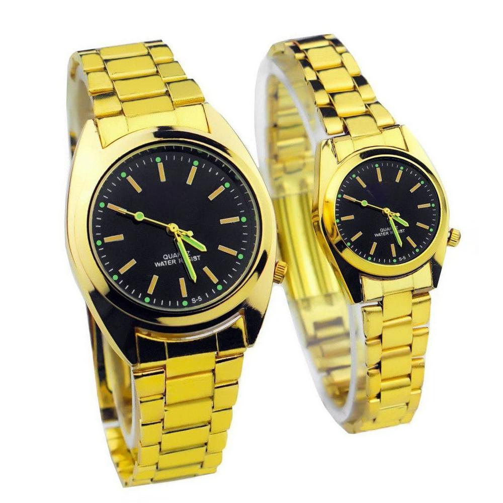 BIG PROMO PA JAM TANGAN COUPLE MURAH 5 RANTAI PREMIUM GROSIR ARLOJI SK002