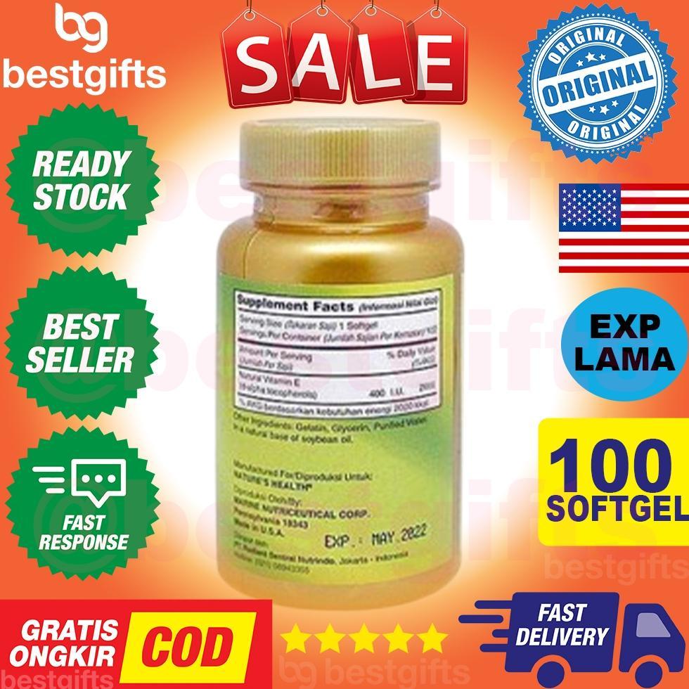 Nature'S Natures Nature Health Vitamin Vit E 400Iu 400 Iu Imunitas Antioksidan Anti Aging 100 Kapsul