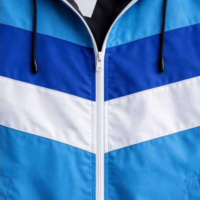 Original Jaket Parasut Tracktop Windbreakers Lumino Pria Wanita Kombinasi Warna Biru Ungu Putih