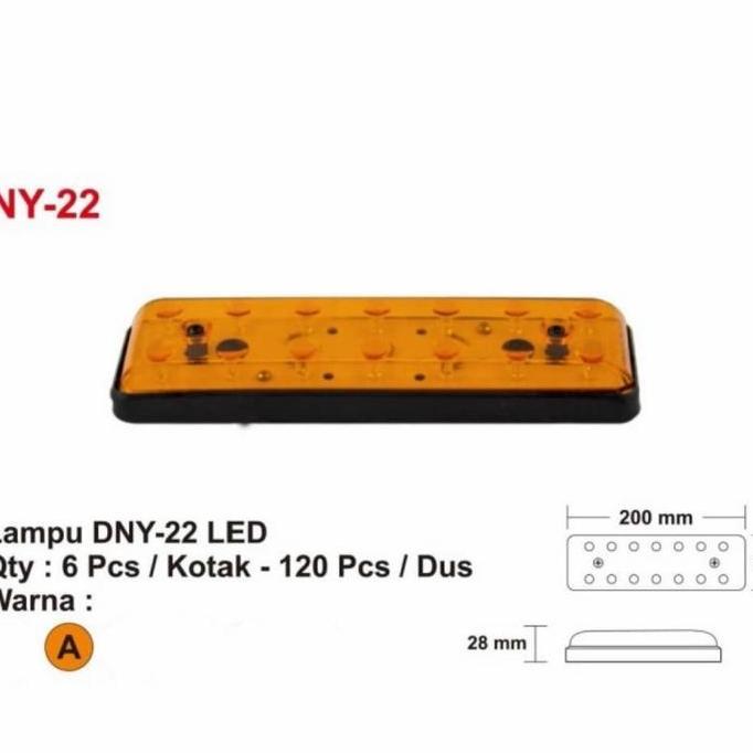 DB168 >> Lampu led truk DNY 22 amber 12 Volt harga perpcs atau satuan