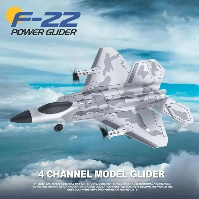 PESAWAT RC F22 RAPTOR 4CH 3D 6D VERTICAL FLIGHT RC PLANE F22 BM16 REMOTE CONTROL TOYS IM27