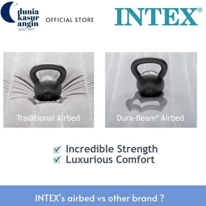 Kasur Angin INTEX ORIGINAL  SINGLE TWIN DOUBLE QUEEN KING Airbed DURABEAM FIBER-TECH KASUR CAMPING [