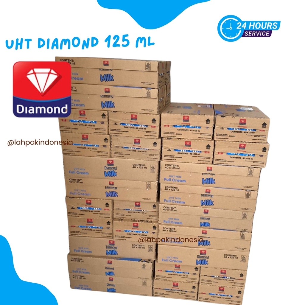 Diamond susu UHT Full Cream 125ml