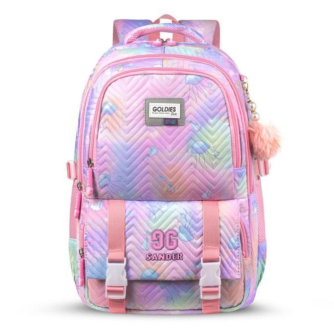 GOLDIES Tas Ransel Sekolah Anak Perempuan Backpack Import Tas Laptop 14 inch ORNATE