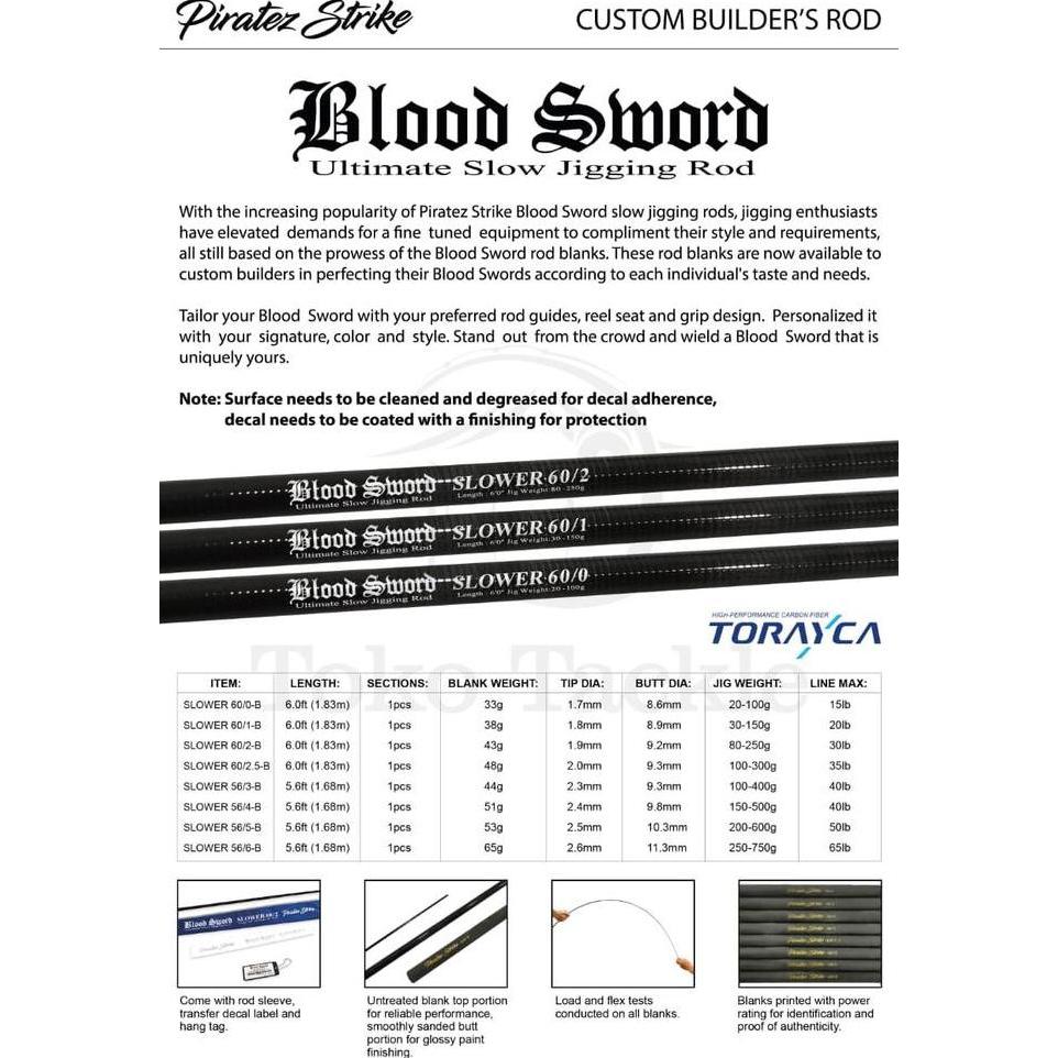 Termurah Blank Rod Slow Jigging Piratez Strike Blood Sword