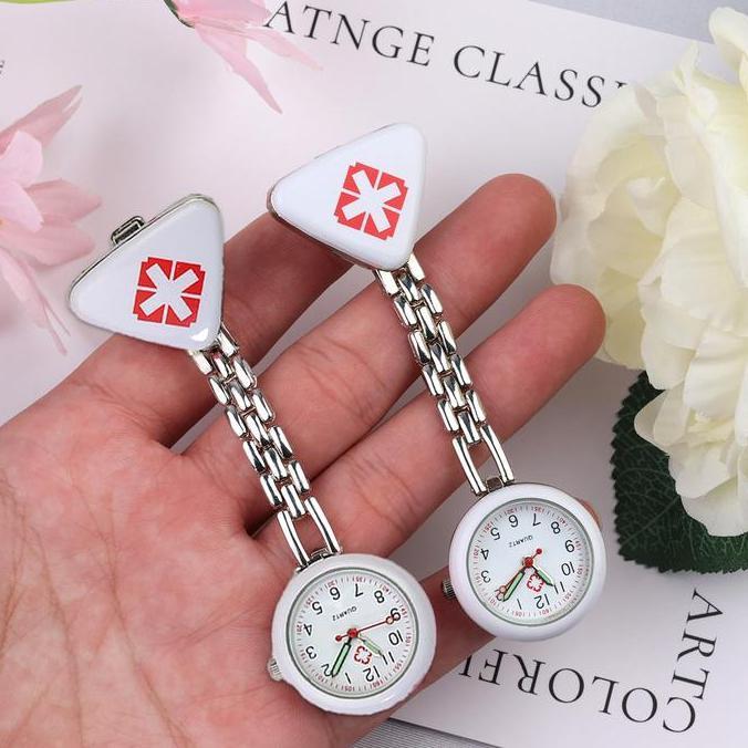 BITCBae jam saku automatic Jam tangan perawat segitiga dengan jarum bercahaya, jam dinding perawat r