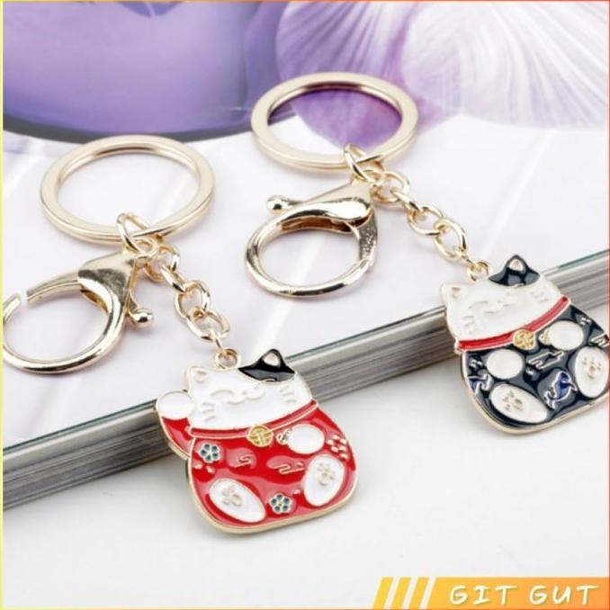 Keychain Gantungan Kunci Fortune Lucky Cat Kucing