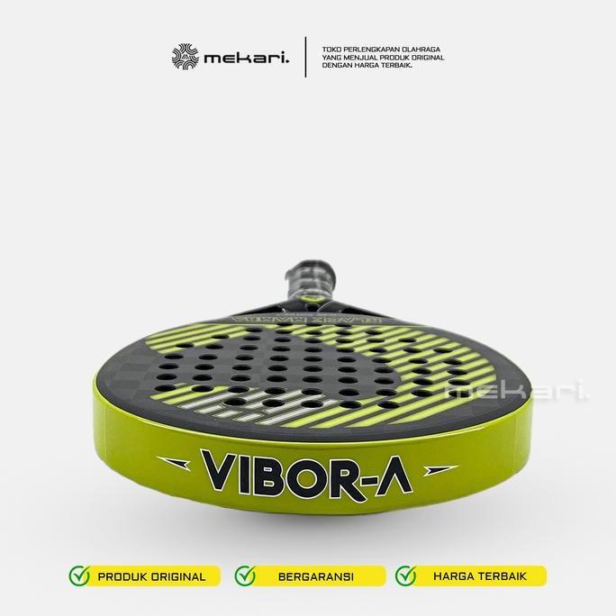 Vibor-A Raket Padel BLACK MAMBA EVO PRO BLACK 2026 - Hybrid Round, Frame Carbon, Faces Jacquard Carb