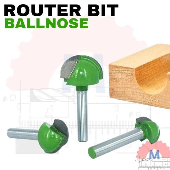 MATA PROFIL KAYU BULAT RADIUS ROUND BOTTOM ROUTER BIT MS27