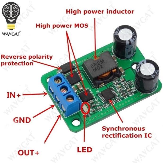 Oassi- 5V 5A Dari 12-24V Dc Stepdown Buck Converter Power Supply 5V 5 Ampere