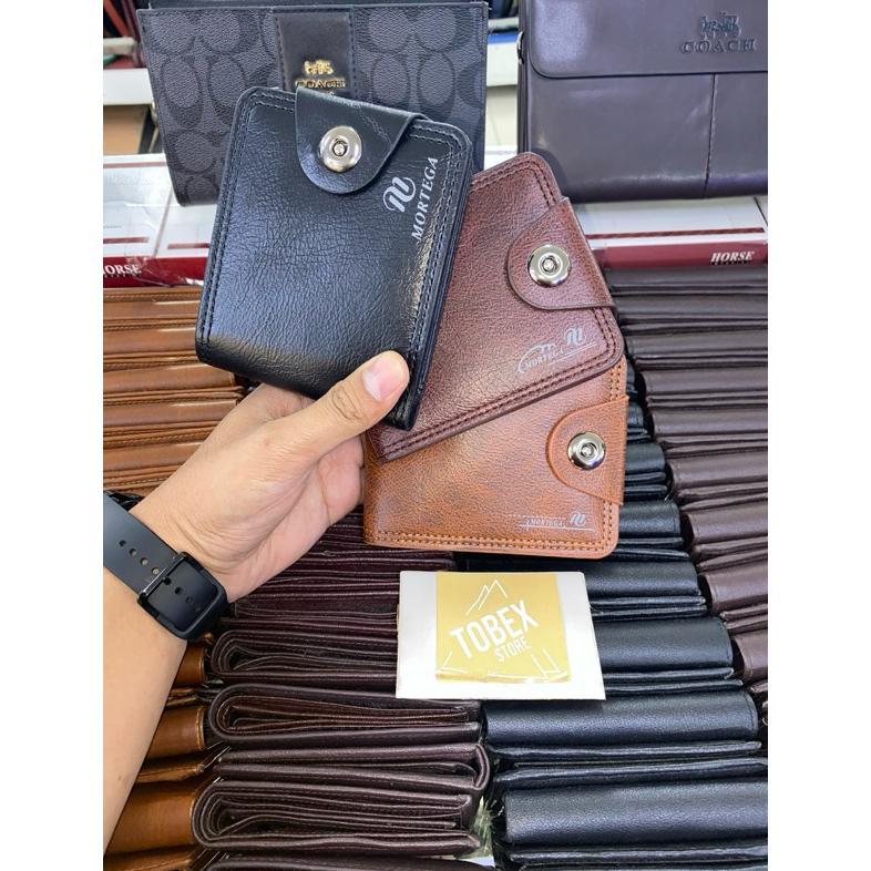Hot Deals Dompet Kulit Pria Model Kancing Magnet Dompet Lipat Pria Dompet Kulit Kualitas Premium Dom