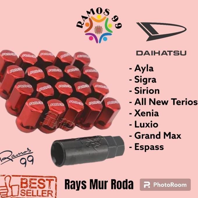 ALL NEW RUSH TERIOS LUG NUT RACING BAUT RODA MUR RAYS VELG MOBIL BAJA READY