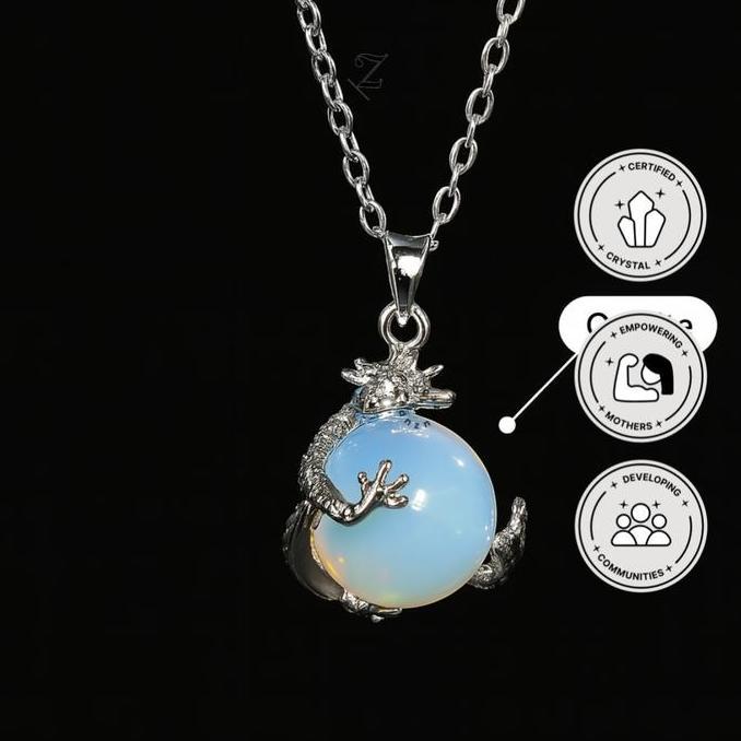 Cool- Zupazupazuu - Ja Bali Collection Fengshui Kalung Bola Naga Weton Batu Mantra Kristal Kelahiran