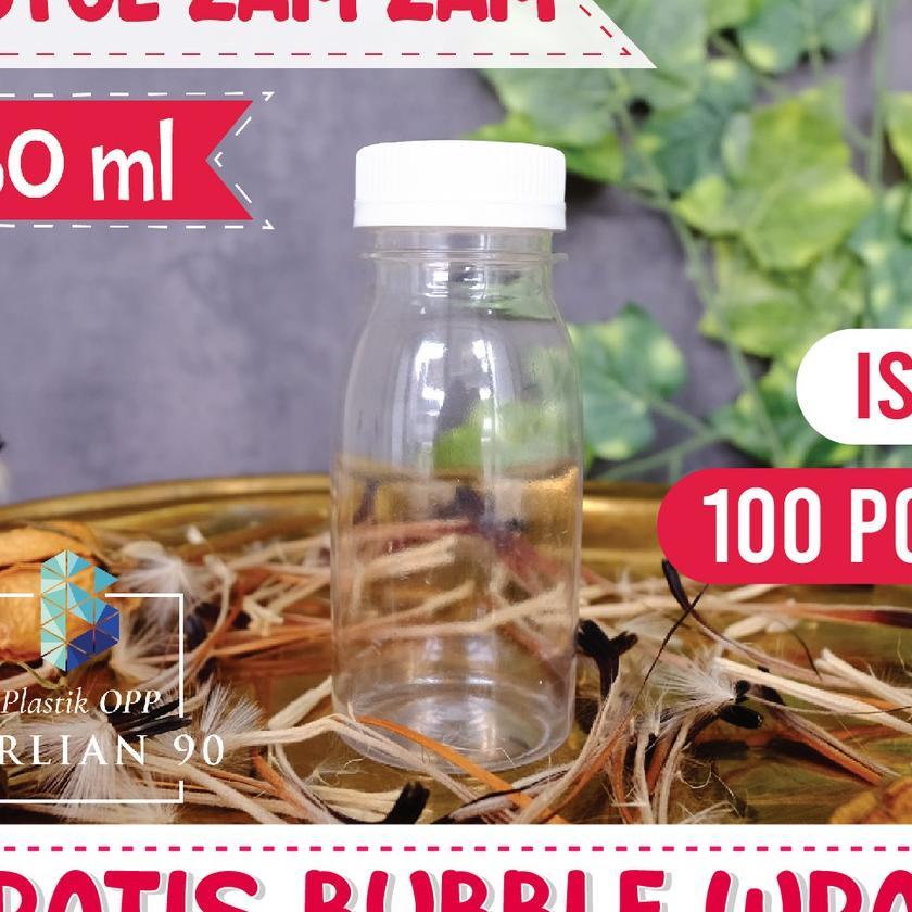Botol Plastik Zam Zam Termurah 60 Ml Free Bubble Wrap / Botol Air Zamzam / Botol Plastik Kecil