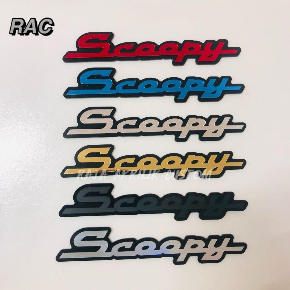 RAC Emblem Scoopy Timbul Logo Scoopy timbul emblem double akrilik Scoopy