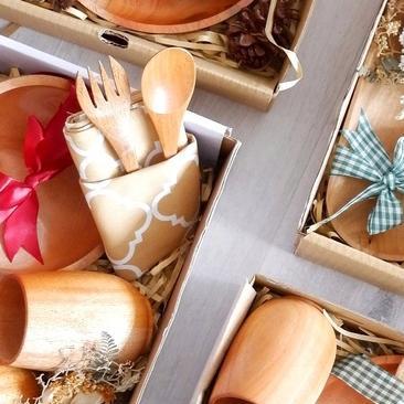 Mahoni - Paket Alat Makan Kayu (Kado Nikah/Hampers/Parcel Lebaran/Natal/Lamaran/Hantaran/Seserahan)