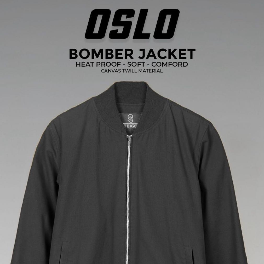 sale Steigen Jaket Bomber Pria Hitam